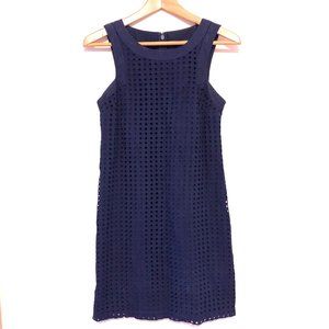 Banana Republic Navy Blue Eyelet Dress